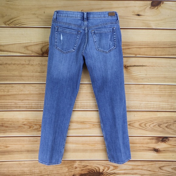 Crafted by Lee Boyfriend Jeans Distressed Womens Size 6 Blue Medium Wash Denim - Picture 2 of 8